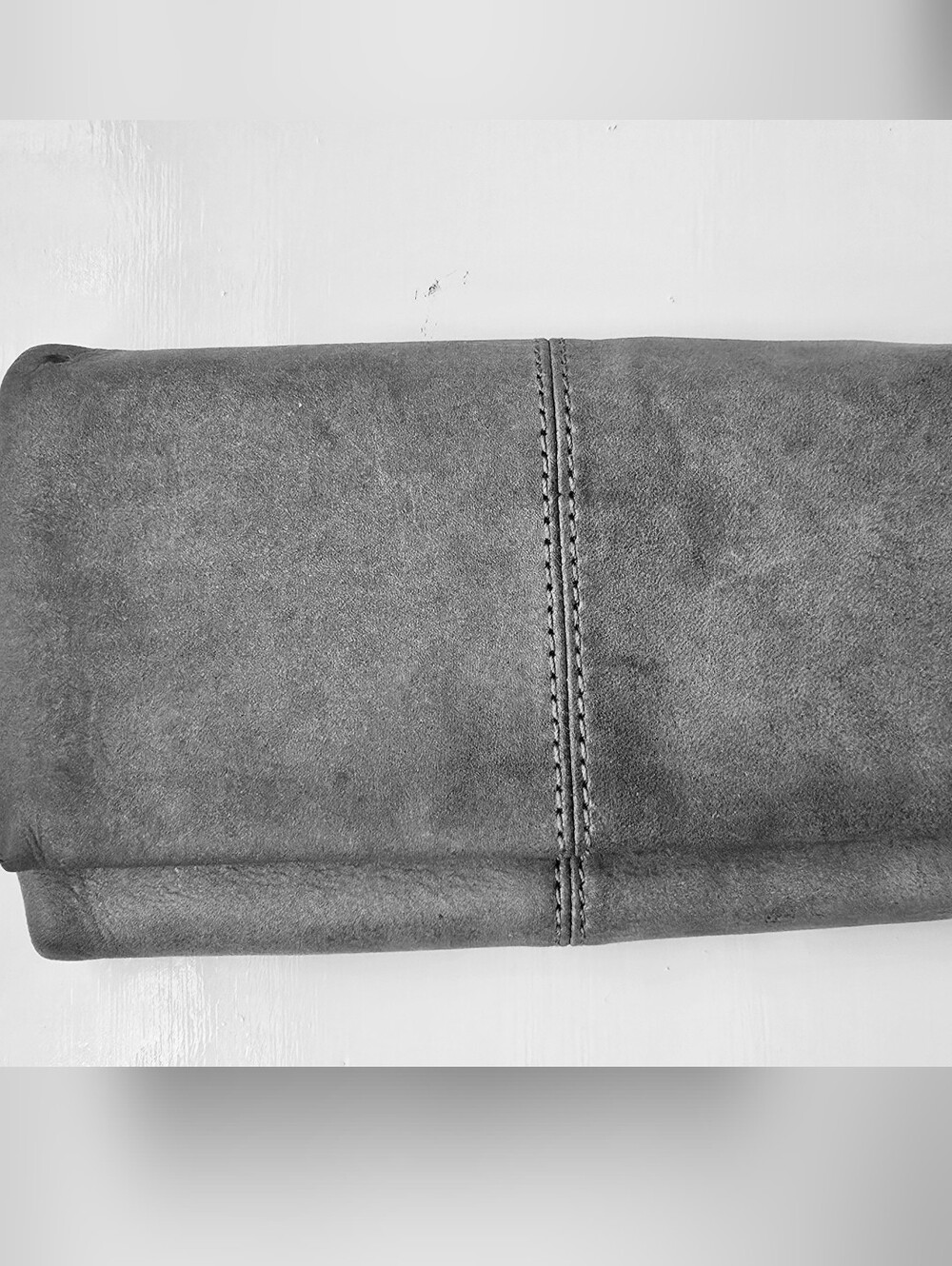 HOBO Gray Silver Metallic Trifold Wallet Wristlet